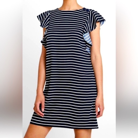 Charlie Paige Dresses & Skirts - Charlie Paige Soft striped flutter sleeve dress XL🌺5 for $30